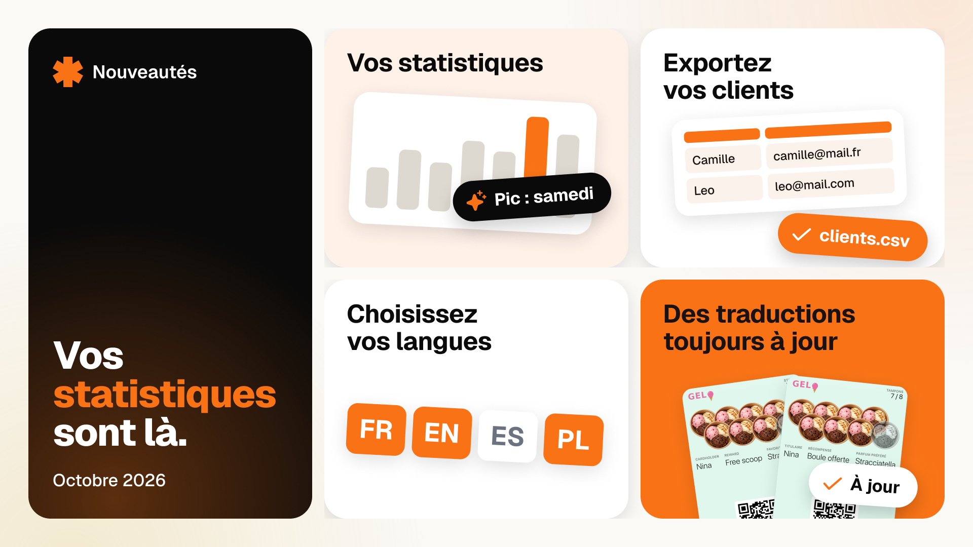 Vos statistiques sont là